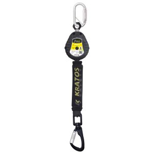 Kratos visszahúzható zuhanásgátló műanyag házban + karabiner - 1