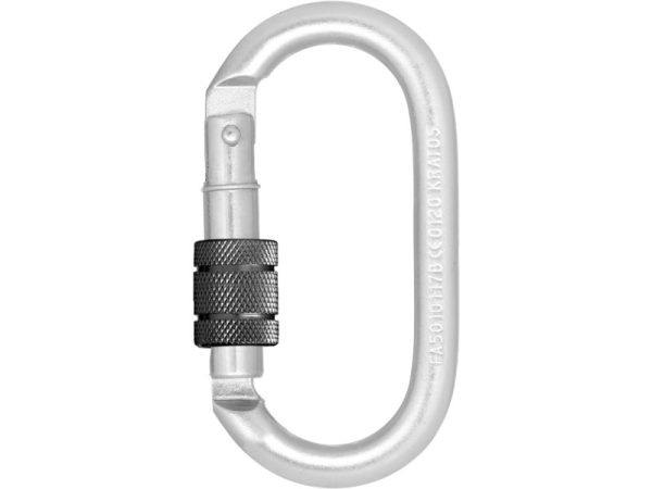 Kratos csavarosan zárható (keylock) acél karabiner