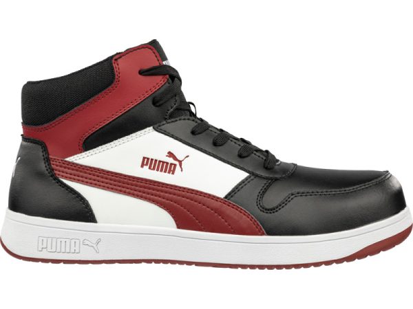 Puma Frontcourt BLK/WHT/RED Mid S3L ESD FO HRO SR munkavédelmi bakancsPUM-630050-44 Puma Frontcourt BLK/WHT/RED Mid S3L ESD FO HRO SR munkavédelmi bakancsPUM-630050-44