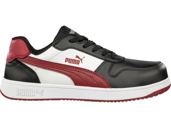 Puma Frontcourt BLK/WHT/RED Low S3L ESD FO HRO SR munkavédelmi cipőPUM-640200-42 Puma Frontcourt BLK/WHT/RED Low S3L ESD FO HRO SR munkavédelmi cipőPUM-640200-42