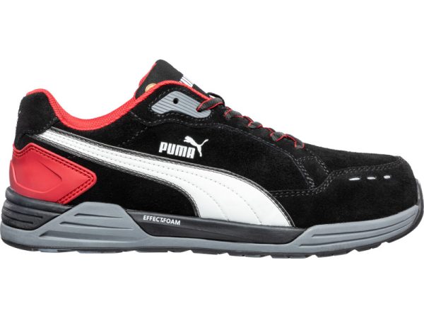 Puma Airtwist Blk Red Low S3 ESD HRO SRC munkavédelmi cipőPUM-644630-39