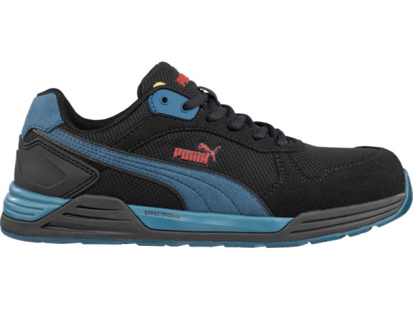 Puma Frontside BLK/Blue Low S1P ESD HRO SRC munkavédelmi cipőPUM-644660-39