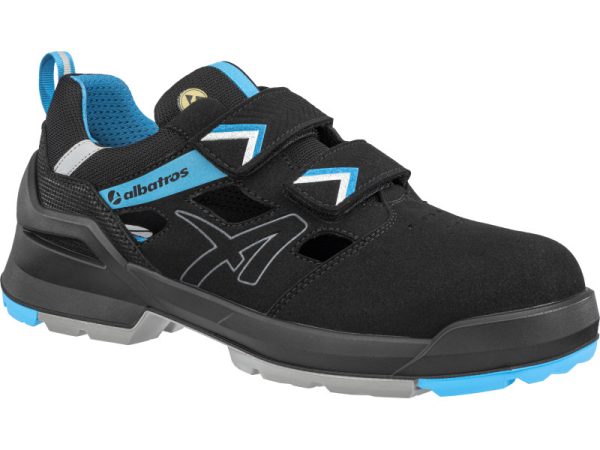 Albatros Forge Air Black/Blue Low S1 ESD FO SR munkavédelmi szandálALB-648060-43 Albatros Forge Air Black/Blue Low S1 ESD FO SR munkavédelmi szandálALB-648060-43