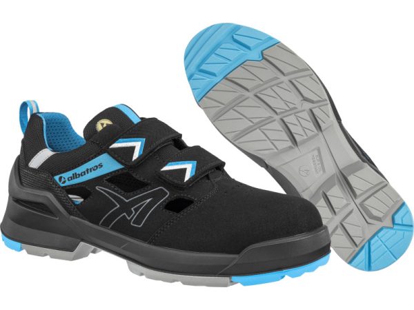 Albatros Forge Air Black/Blue Low S1 ESD FO SR munkavédelmi szandálALB-648060-48 Albatros Forge Air Black/Blue Low S1 ESD FO SR munkavédelmi szandálALB-648060-48