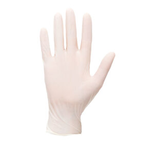 Portwest Fehér Púderezett latex egyszer használatos kesztyû (100db) A910WHR