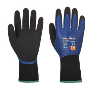 Portwest Kék/Fekete Thermo Pro kesztyû AP01B8R