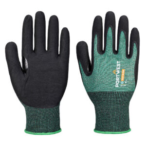 Portwest Zöld/Fekete SG Cut B18 Eco nitril kesztyû ( 12 pár) AP15E8R