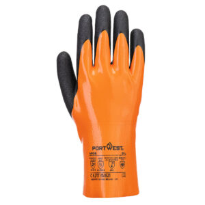 Portwest Narancs/Fekete Grip 15 nitril kesztyû AP36O8R