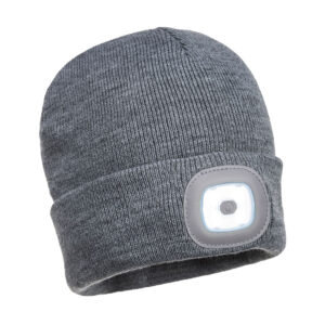 Portwest Szürke Beanie USB újratölthetõ LED-es fejlámpa B029GRR