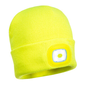 Portwest Sárga Beanie USB újratölthetõ LED-es fejlámpa B029YER