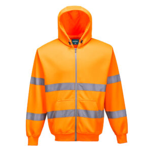 Portwest Narancs Hi-Vis zippzáros pulóver B305ORR