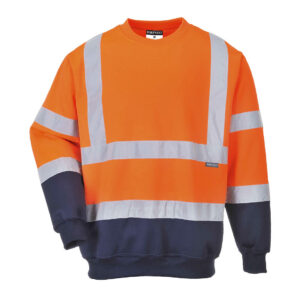 Portwest Narancs/Navy Kéttónusú Hivis pulóver B306ONR