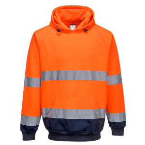 Portwest Narancs/Navy Kéttónusú kapucnis pulóver B316ONR