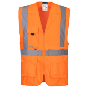 Portwest Narancs Hi-Vis Executive mellény tablet zsebbel C357ORR