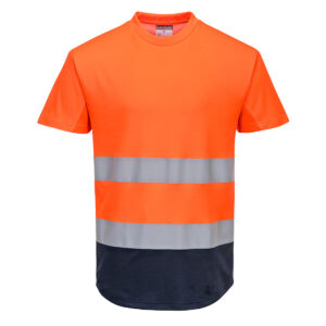 Portwest Narancs/Navy Kéttónusú Mesh póló C395ONR