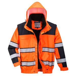 Portwest Narancs/Fekete Hi-Vis Classic Bomber dzseki C466OBR