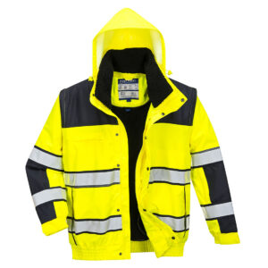 Portwest Sárga/Fekete Hi-Vis Classic Bomber dzseki C466YBR
