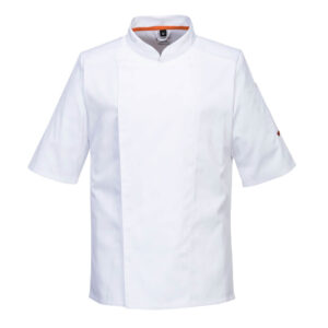 Portwest Fehér Stretch Mesh Air Pro rövid ujjú séfkabát C746WHR