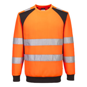 Portwest Narancs/Fekete WX2 Eco Hi-Vis melegítõfelsõ CD805OBR