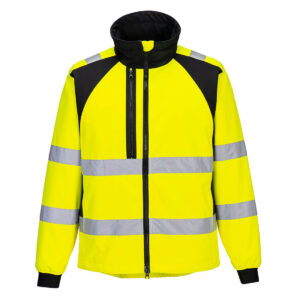 Portwest Sárga/Fekete WX2 Eco Hi-Vis Softshell (2L) CD875YBR