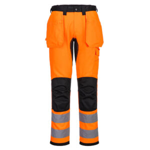 Portwest Narancs/Fekete WX2 Hi-Vis nadrág lezippzározható lengõzsebbel CD889OBR