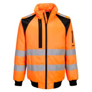 Portwest Narancs/Fekete WX2 Hi-Vis -in-1 Pilóta dzseki CD898OBR