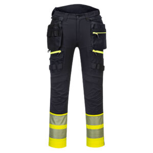 Portwest Sárga/Fekete DX4 Hi-Vis levehetõ holster zsebes Class 1 nadrág DX445YBR