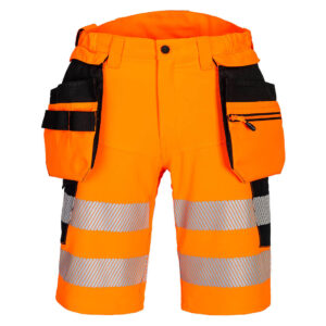 Portwest Narancs/Fekete DX4 Hi-Vis Holster rövidnadrág DX446OBR