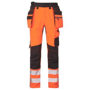 Portwest Narancs/Fekete DX4 Hi-Vis nadrág lezippzározható lengõzsebbel DX454OBR