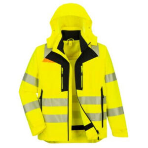 Portwest Sárga/Fekete DX4 Hi-Vis 4 az 1-ben kabát DX466YBR