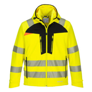 Portwest Sárga/Fekete DX4 Hi-Vis Softshell (3L) DX475YBR