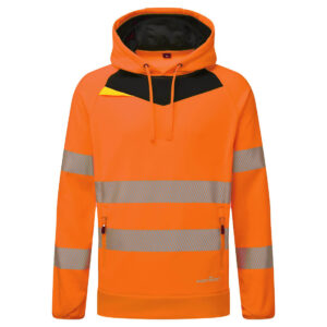 Portwest Narancs/Fekete DX4 Hi-Vis kapucnis pulóver DX483OBR