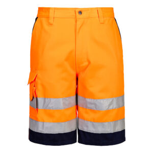 Portwest Narancs/Navy Hi-Vis rövidnadrág E043ONR
