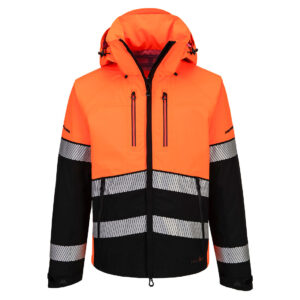 Portwest Narancs/Fekete EV4 Hi-Vis Shell kabát (3L) EV465OBR
