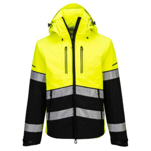 Portwest Sárga/Fekete EV4 Hi-Vis Shell kabát (3L) EV465YBR
