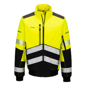 Portwest Sárga/Fekete EV4 Hi-Vis Softshell Bomber (3L) EV468YBR