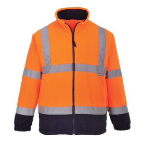 Portwest Narancs/Navy Láthatósági kontraszt polár F301ONR