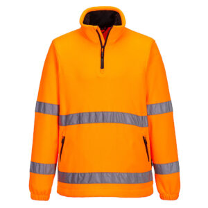 Portwest Narancs Hi-Vis 1/2 Zip polár F302ORR