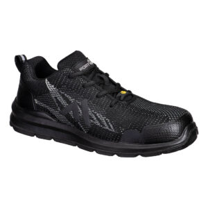 Portwest Fekete/Z szürke Kompozit Textil Trainer S1PS ESD SR FO FC32BZR