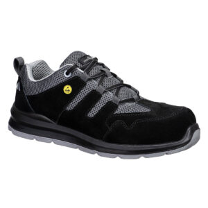 Portwest Fekete/Szürke Kompozit Trainer S1 ESD SR FO FE07BGY