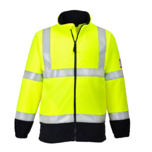 Portwest Sárga FR lángálló antisztatikus Hi-Vis polár pulóver FR31YER