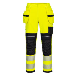 Portwest Sárga/Fekete PW3 FR Modaflame Hi-Vis lengõzsebes nadrág FR407YBR