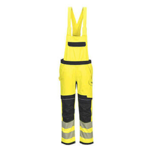 Portwest Sárga/Fekete PW3 FR Modaflame Hi Vis kantáros nadrág FR420YBR