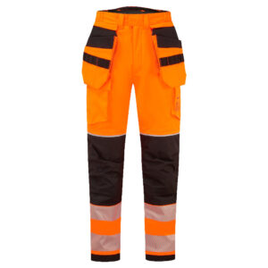 Portwest Narancs/Fekete PW3 FR Modaflame Hi-Vis lengõzsebes téli nadrág FR427OBR