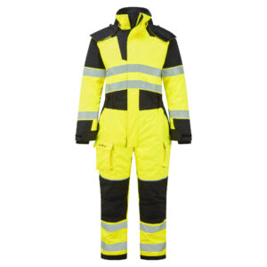 Portwest Sárga/Fekete PW3 Modaflame Rain+ Hi-Vis Multi-Norm FR téli overál FR516YBR