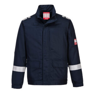 Portwest Navy Bizflame Plus Lightweight Stretch lángálló kabát FR601NAR