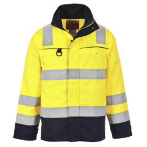 Portwest Sárga/Navy HiVis Multi-Norm kabát FR61YNR