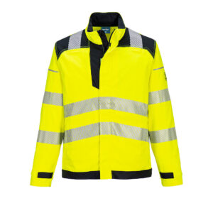 Portwest Sárga/Fekete PW3 FR Modaflame Hi-Vis lángálló kabát FR714YBR