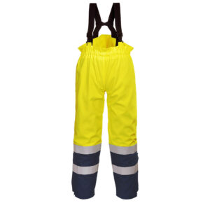 Portwest Sárga/Navy Bizflame Multi Arc láthatósági nadrág FR78YNR