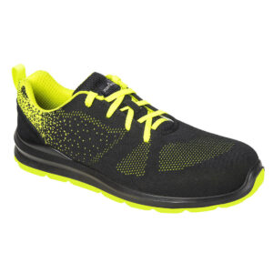 Portwest Fekete/Zöld Acél, Textil trainer  S1P FO SR FT25BGN